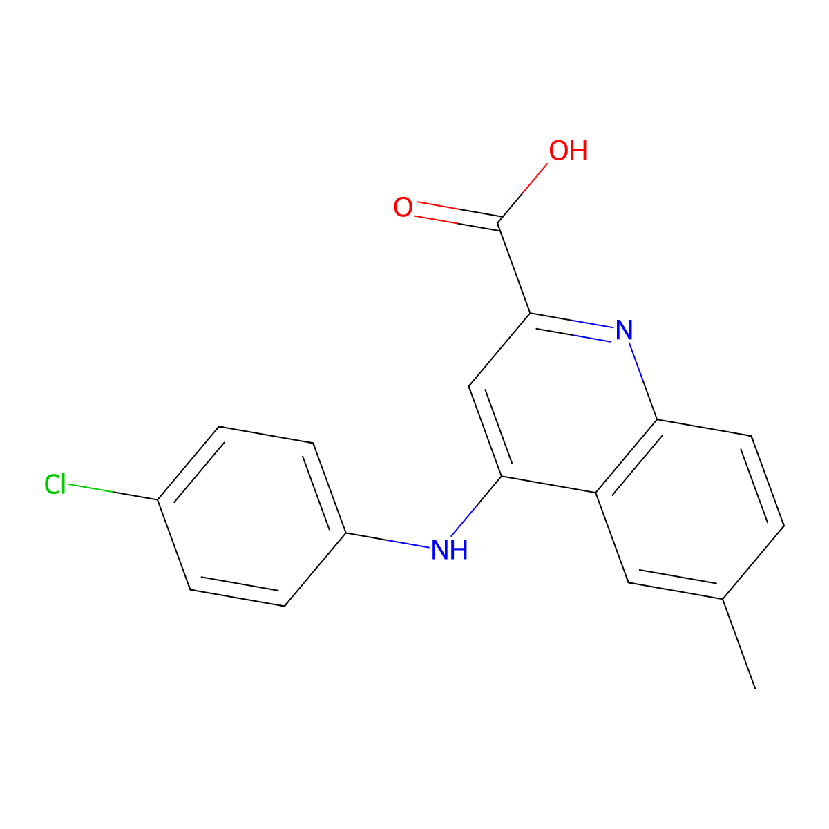 4-[(4-Chlorophenyl)amino]-6-methylquinoline-2-carboxylic acid molecular structure, CAS 1031956-88-3
