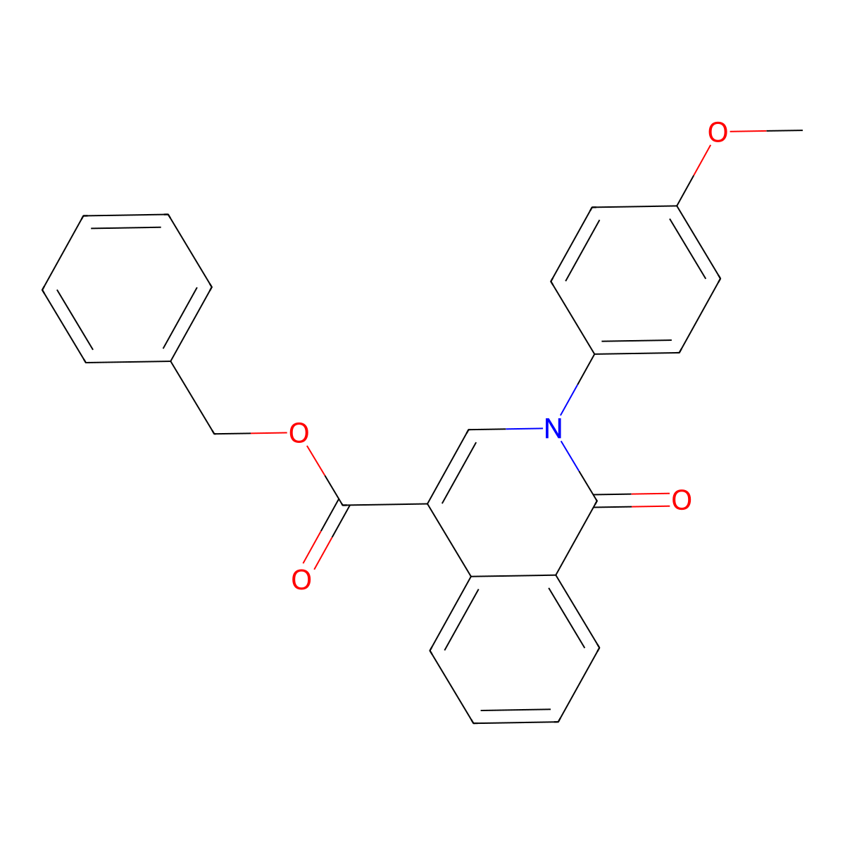 Benzyl 2-(4-methoxyphenyl)-1-oxo-1,2-dihydroisoquinoline-4-carboxylate molecular structure, CAS 1031961-04-2