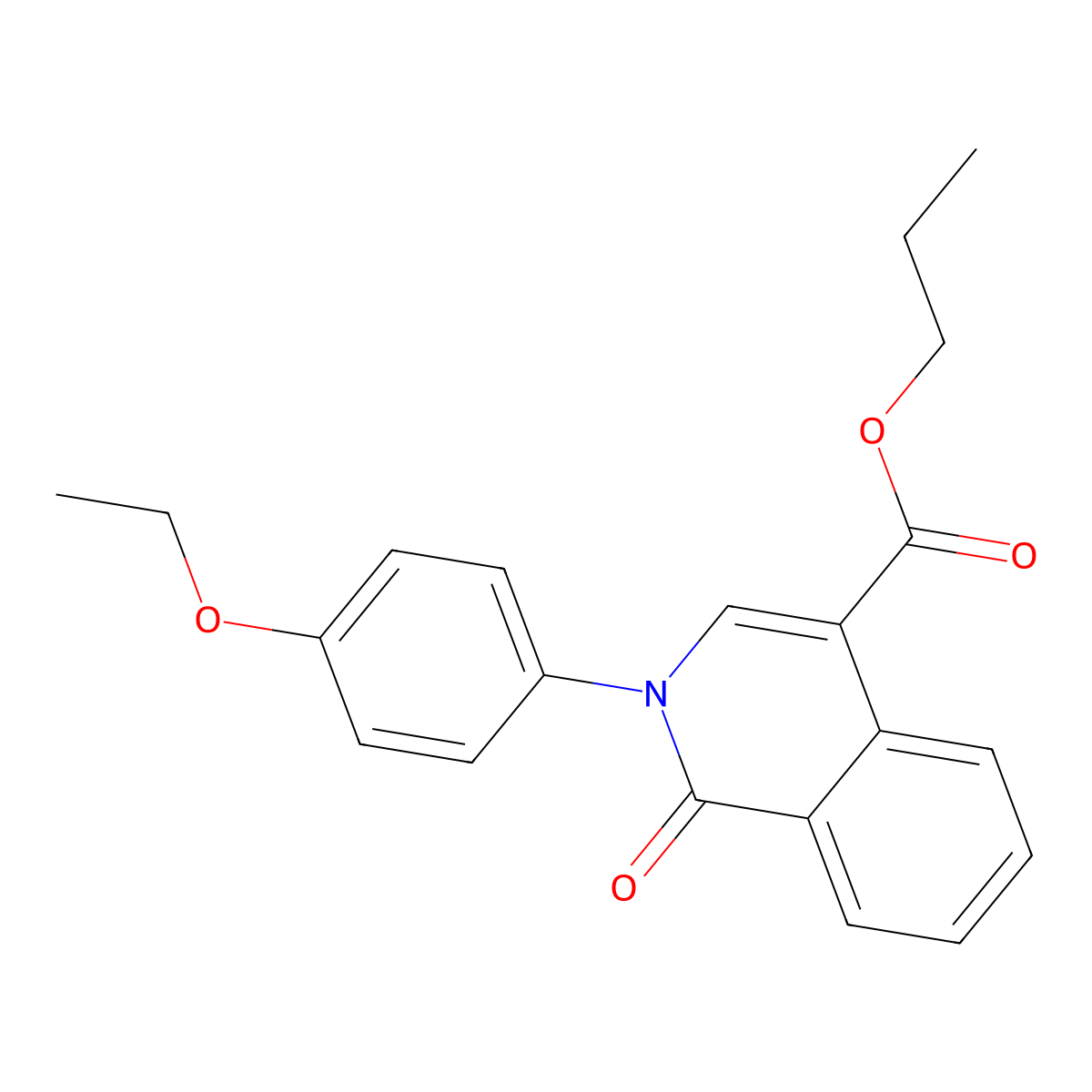 Propyl 2-(4-ethoxyphenyl)-1-oxo-1,2-dihydroisoquinoline-4-carboxylate molecular structure, CAS 1031961-08-6