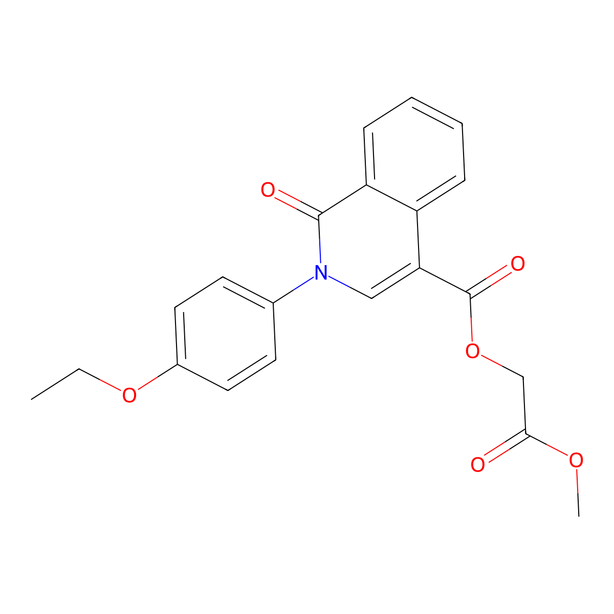 2-Methoxy-2-oxoethyl 2-(4-ethoxyphenyl)-1-oxo-1,2-dihydroisoquinoline-4-carboxylate molecular structure, CAS 1031961-10-0