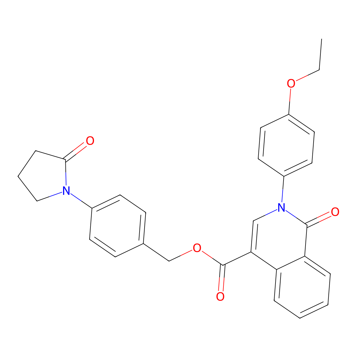 4-(2-Oxopyrrolidin-1-yl)benzyl 2-(4-ethoxyphenyl)-1-oxo-1,2-dihydroisoquinoline-4-carboxylate molecular structure, CAS 1031961-12-2