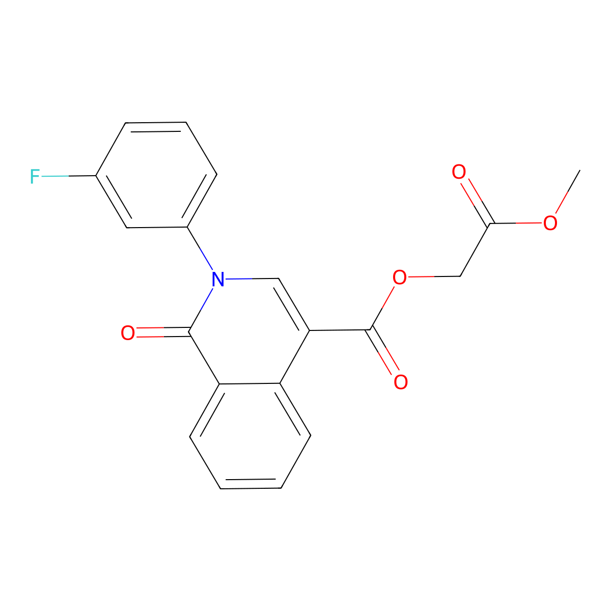 2-Methoxy-2-oxoethyl 2-(3-fluorophenyl)-1-oxo-1,2-dihydroisoquinoline-4-carboxylate molecular structure, CAS 1031961-16-6