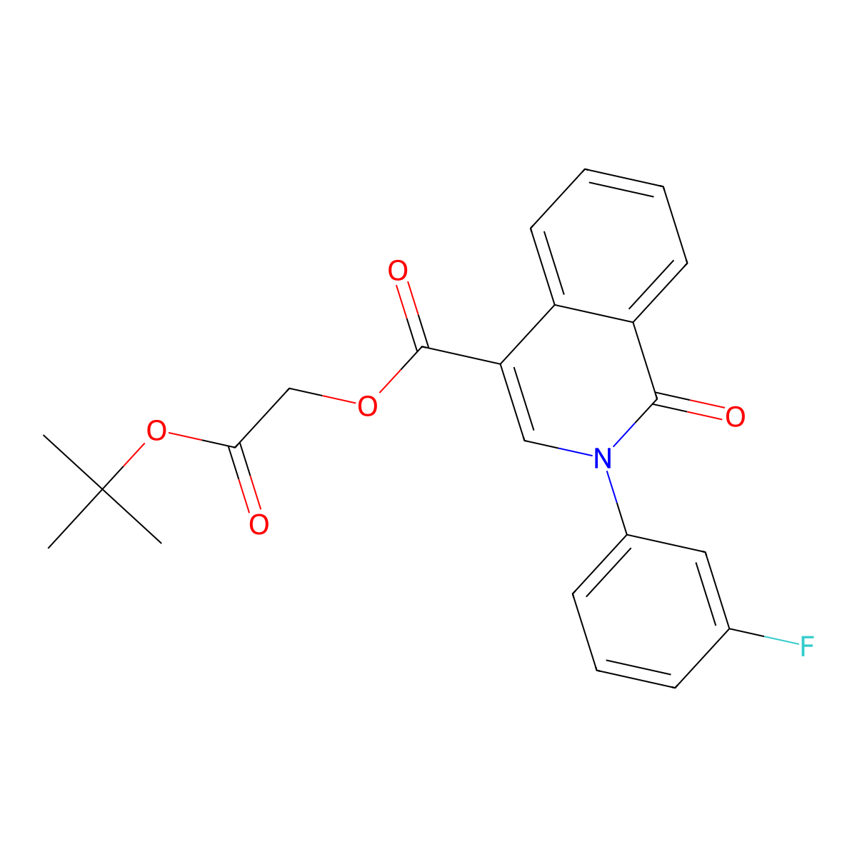 2-(Tert-butoxy)-2-oxoethyl 2-(3-fluorophenyl)-1-oxo-1,2-dihydroisoquinoline-4-carboxylate molecular structure, CAS 1031961-19-9