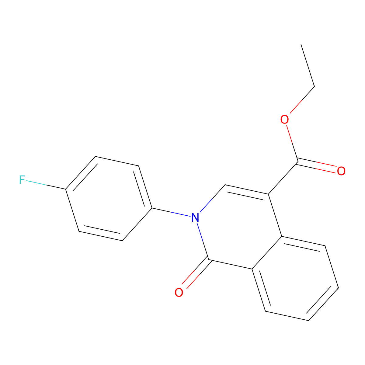 Ethyl 2-(4-fluorophenyl)-1-oxo-1,2-dihydroisoquinoline-4-carboxylate molecular structure, CAS 1031961-22-4