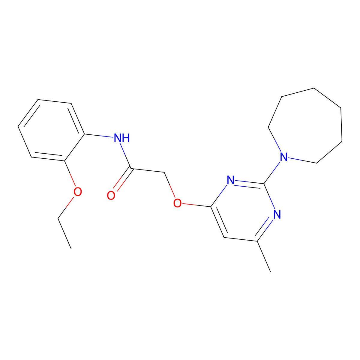 2-{[2-(Azepan-1-YL)-6-methylpyrimidin-4-YL]oxy}-N-(2-ethoxyphenyl)acetamide molecular structure, CAS 1031962-34-1