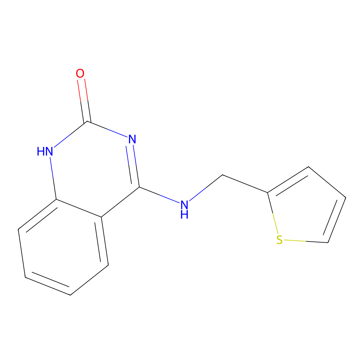 4-[(2-thienylmethyl)amino]quinazolin-2(1H)-one molecular structure, CAS 1031970-30-5