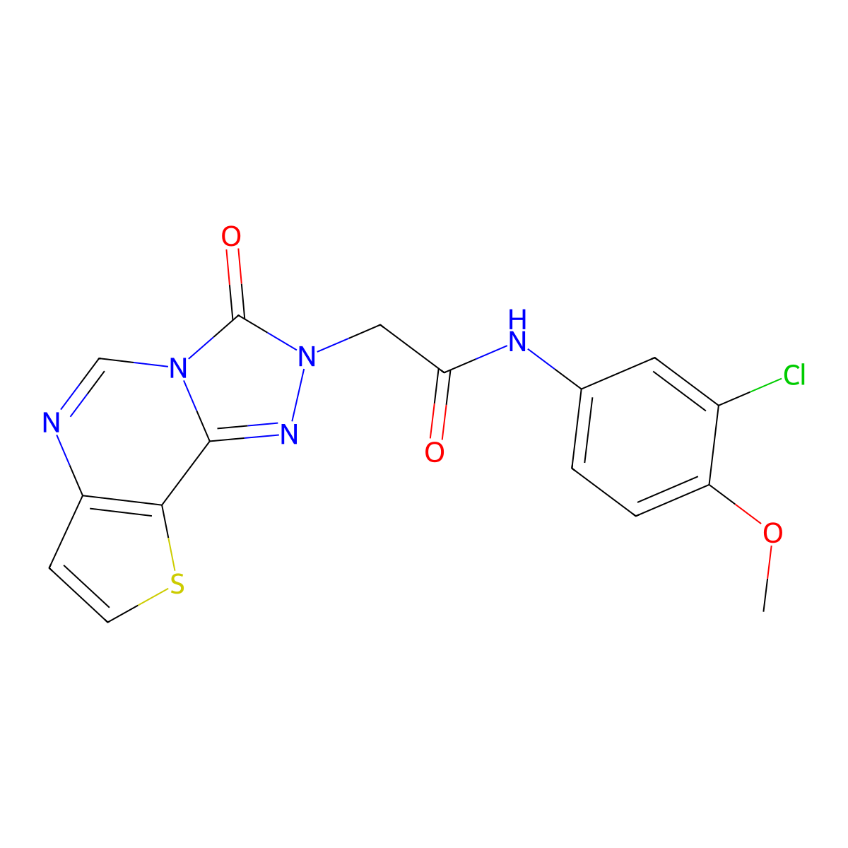 N-(3-chloro-4-methoxyphenyl)-2-(3-oxothieno[2,3-e][1,2,4]triazolo[4,3-c]pyrimidin-2(3H)-yl)acetamide molecular structure, CAS 1031972-10-7