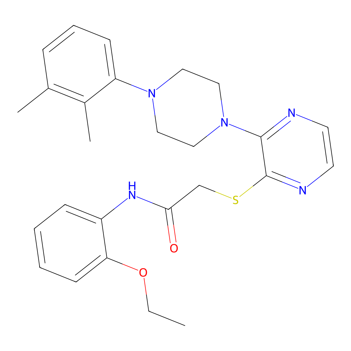 2-({3-[4-(2,3-dimethylphenyl)piperazin-1-yl]pyrazin-2-yl}sulfanyl)-N-(2-ethoxyphenyl)acetamide molecular structure, CAS 1031975-39-9