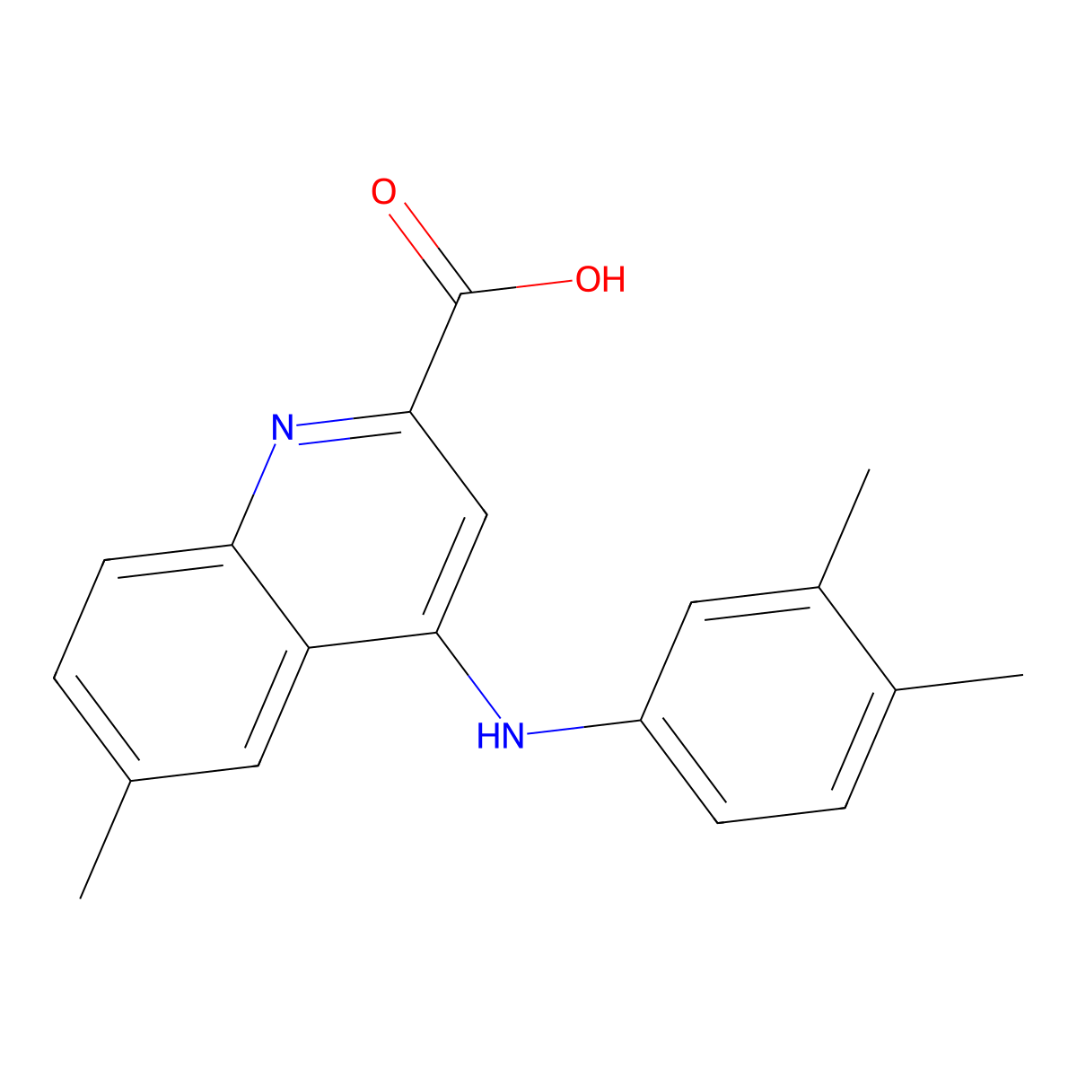 4-[(3,4-Dimethylphenyl)amino]-6-methylquinoline-2-carboxylic acid molecular structure, CAS 1031977-21-5