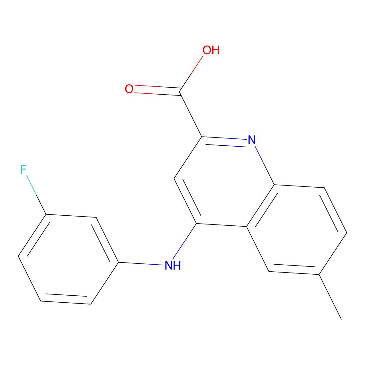 4-[(3-Fluorophenyl)amino]-6-methylquinoline-2-carboxylic acid molecular structure, CAS 1031977-33-9