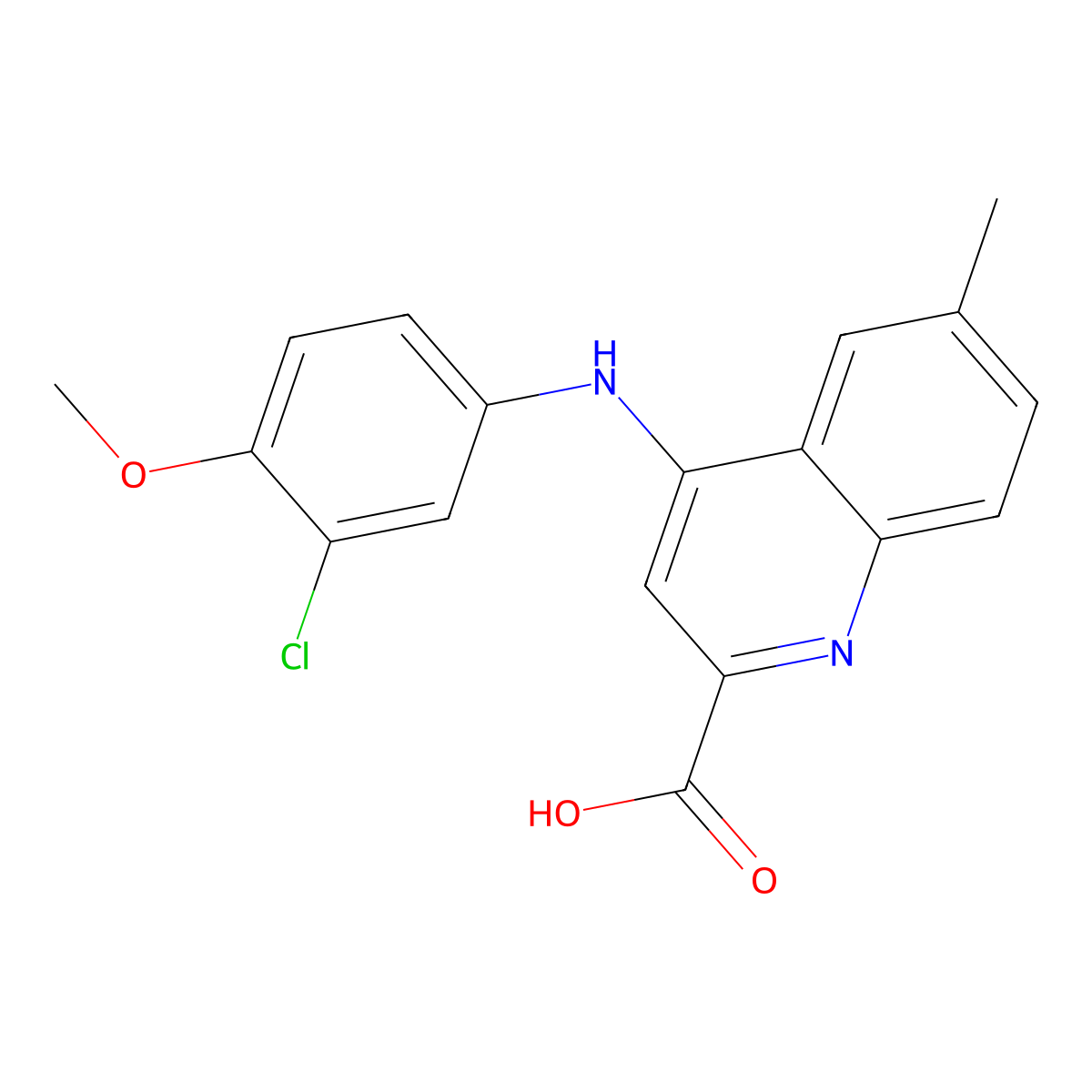 4-[(3-Chloro-4-methoxyphenyl)amino]-6-methylquinoline-2-carboxylic acid molecular structure, CAS 1031977-36-2