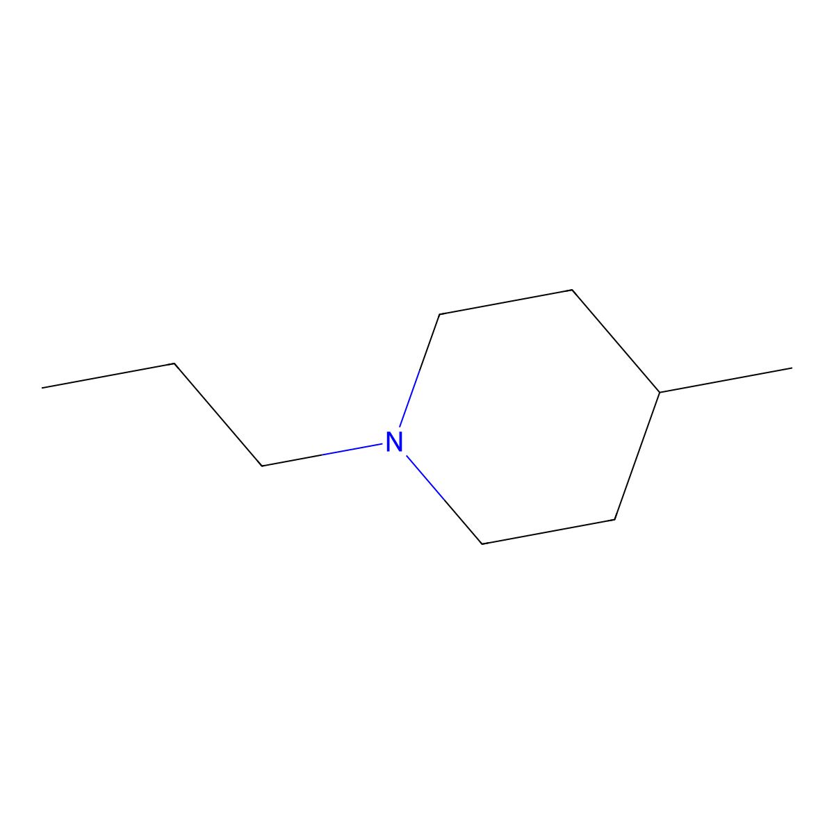 1-Propyl-4-methylpiperidine molecular structure, CAS 103199-82-2