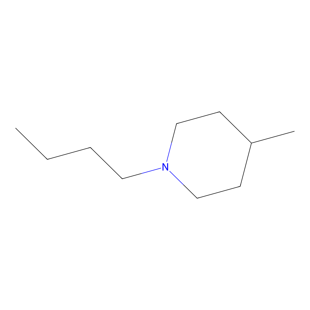 1-Butyl-4-methylpiperidine molecular structure, CAS 103199-83-3