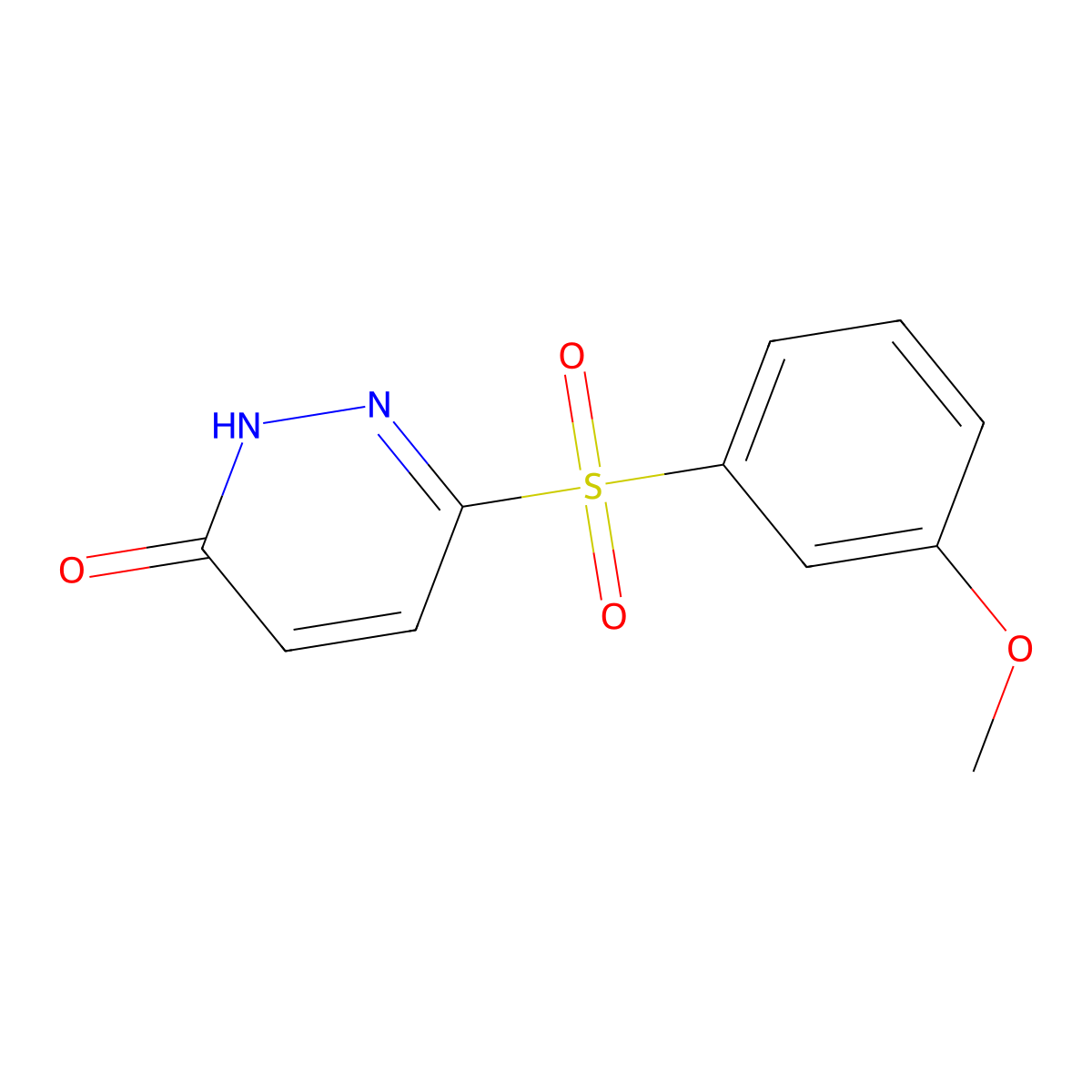 6-((3-Methoxyphenyl)sulfonyl)pyridazin-3-ol molecular structure, CAS 1031990-88-1