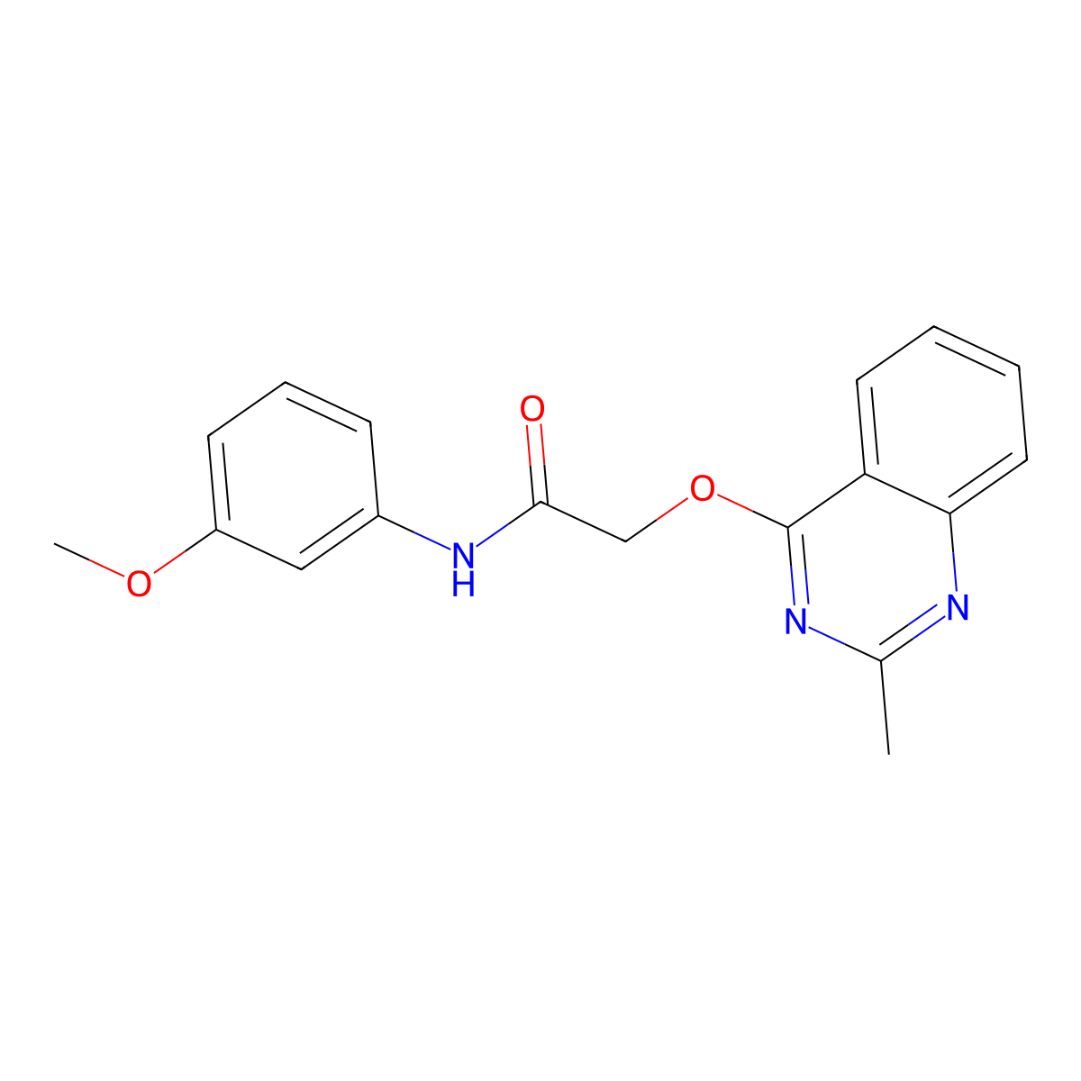 N-(3-methoxyphenyl)-2-[(2-methylquinazolin-4-yl)oxy]acetamide molecular structure, CAS 1031993-13-1