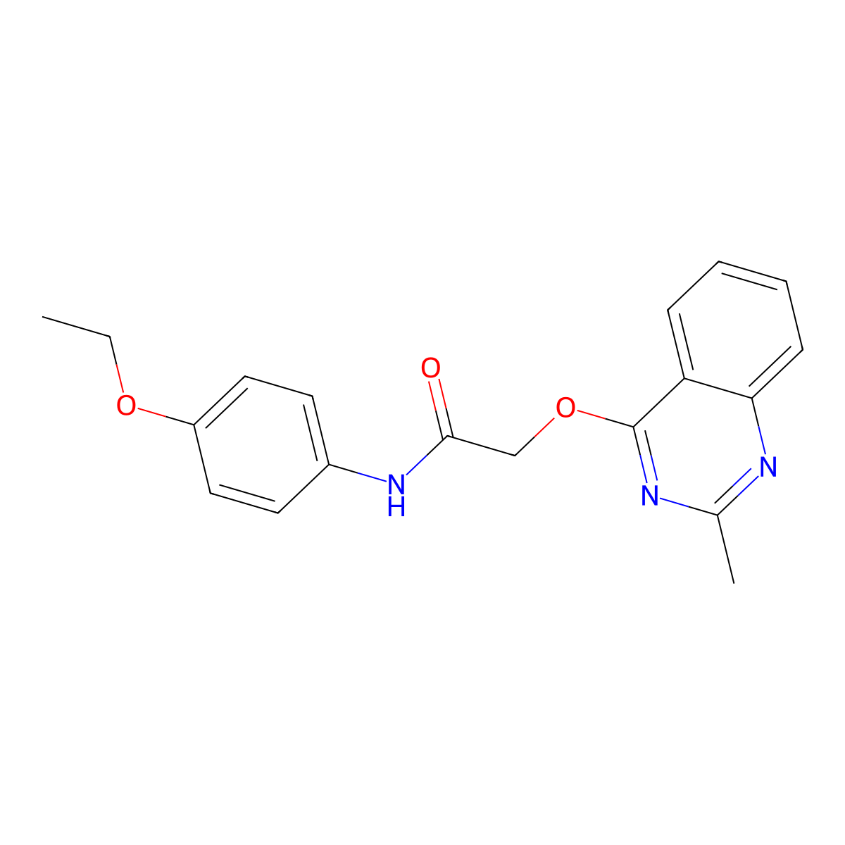 N-(4-ethoxyphenyl)-2-[(2-methylquinazolin-4-yl)oxy]acetamide molecular structure, CAS 1031993-15-3