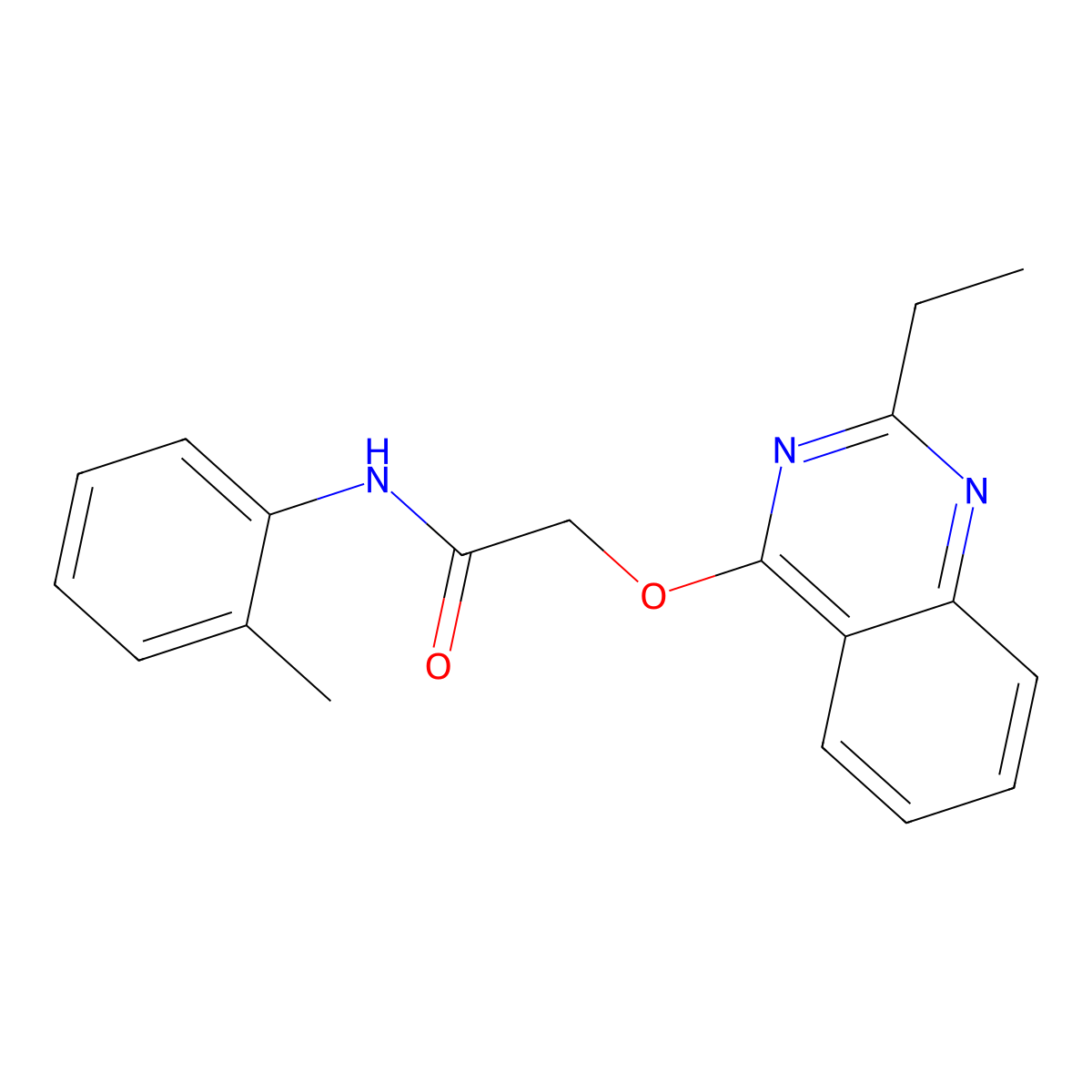 2-[(2-ethylquinazolin-4-yl)oxy]-N-(2-methylphenyl)acetamide molecular structure, CAS 1031993-19-7