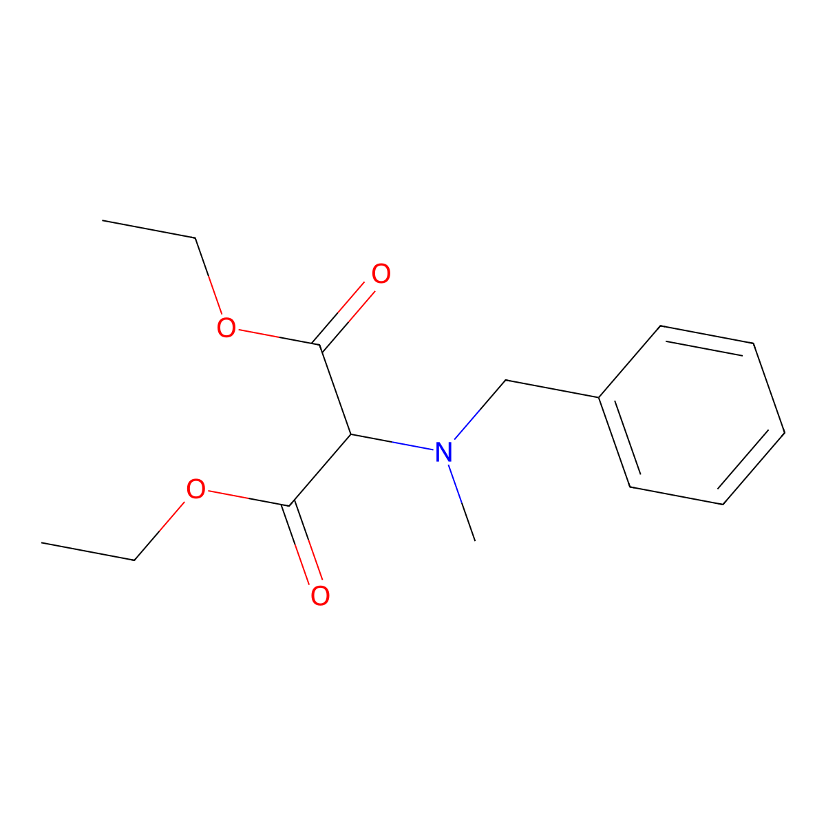 Diethyl 2-(benzyl(methyl)amino)malonate molecular structure, CAS 1032-02-6