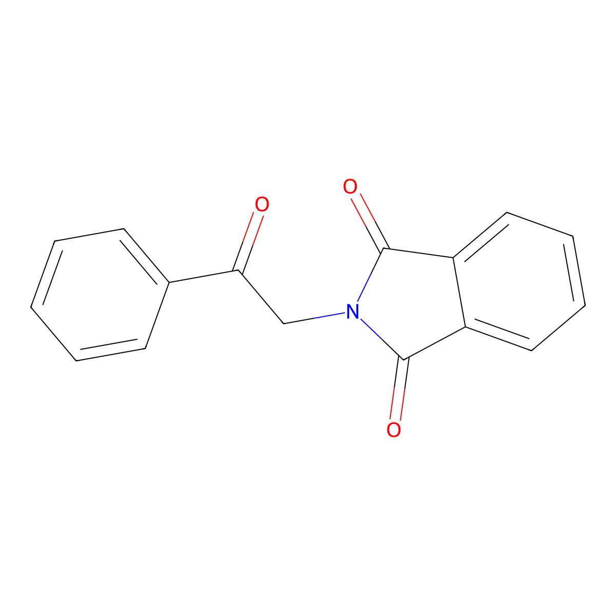 2-(2-oxo-2-phenylethyl)-1H-isoindole-1,3(2H)-dione molecular structure, CAS 1032-67-3