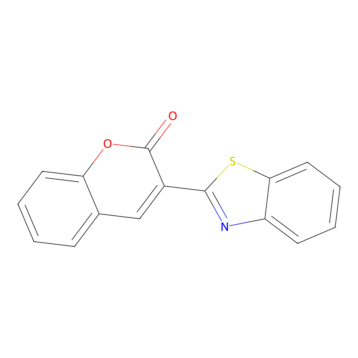 3-(2-Benzothiazolyl)coumarin molecular structure, CAS 1032-98-0