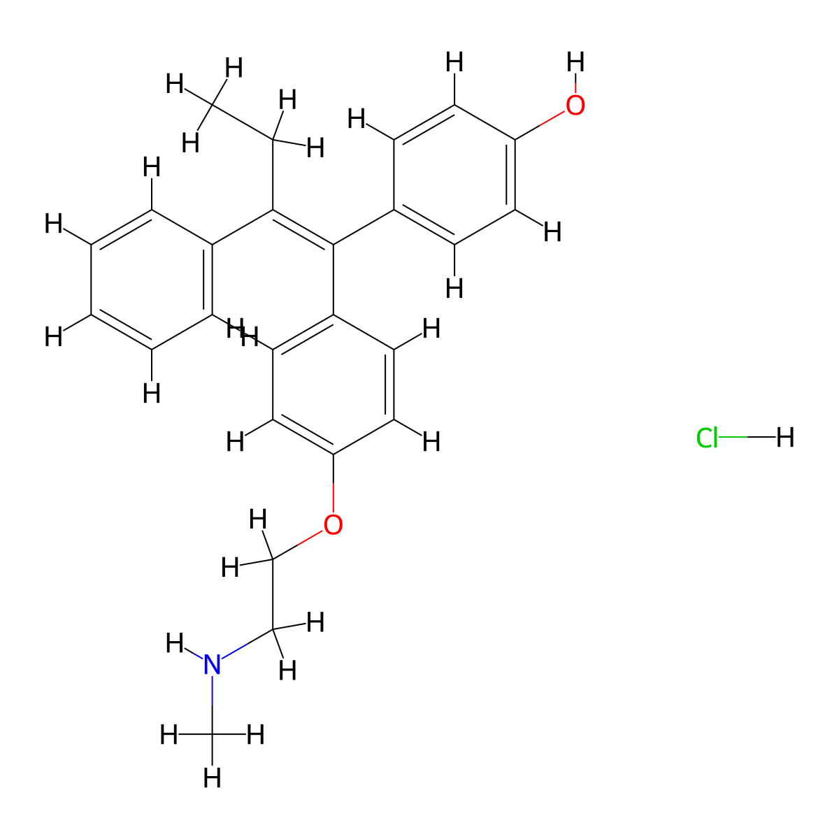 Endoxifen Hydrochloride molecular structure, CAS 1032008-74-4