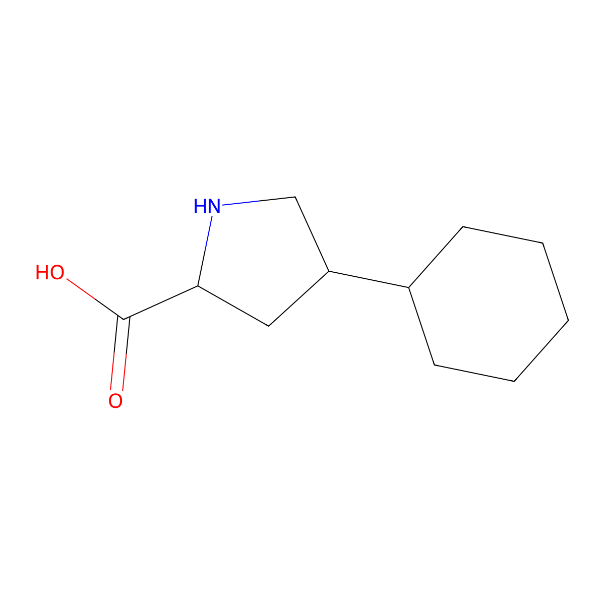 (4S)-4-cyclohexyl-L-proline molecular structure, CAS 103201-78-1
