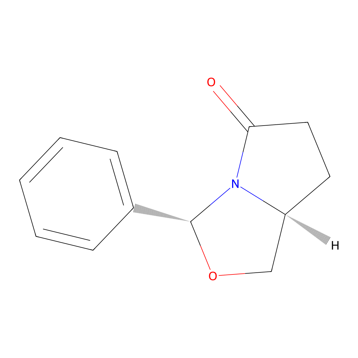 (3R,7aS)-3-Phenyltetrahydropyrrolo[1,2-c]oxazol-5(1H)-one molecular structure, CAS 103201-79-2