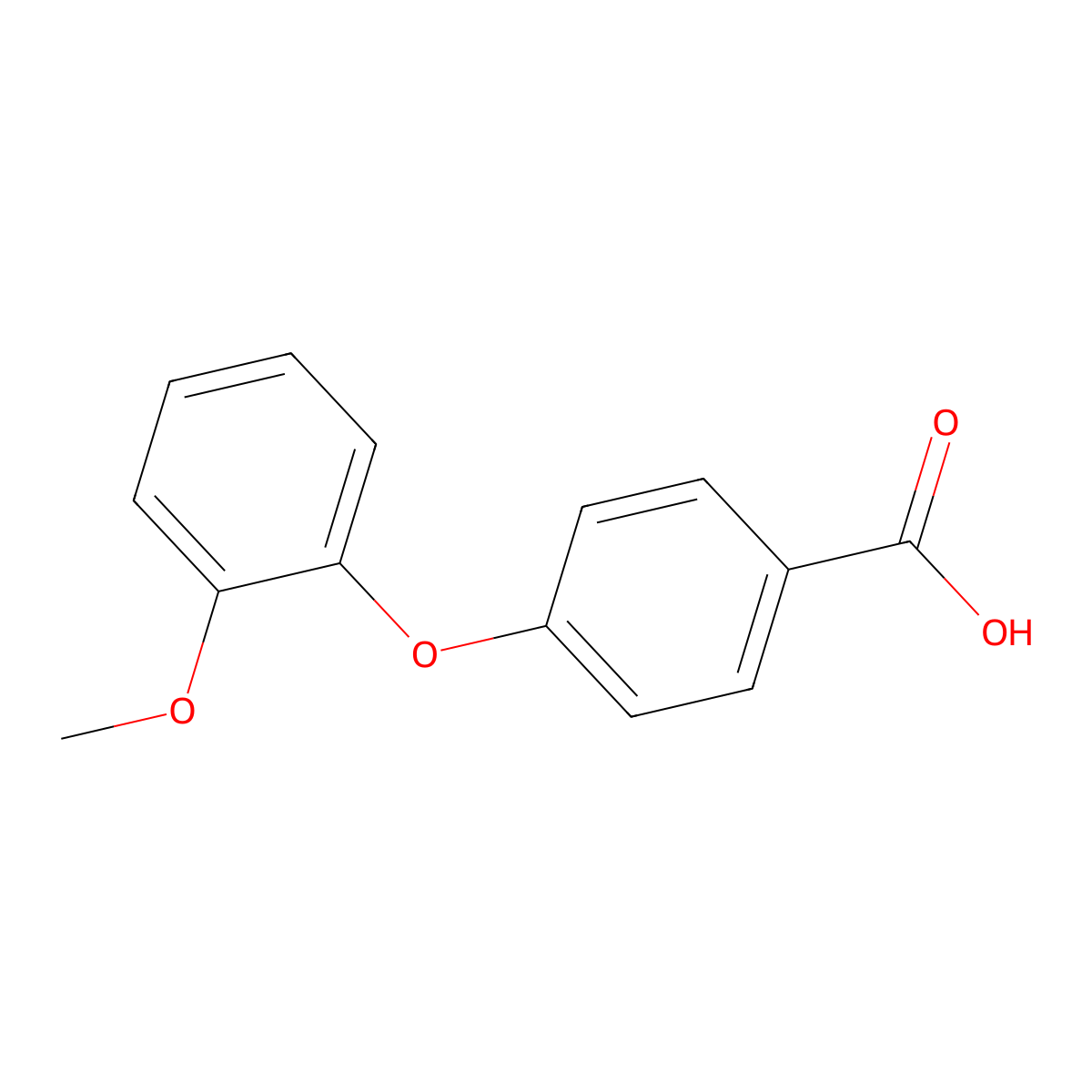 4-(2-Methoxyphenoxy)benzoic acid molecular structure, CAS 103203-54-9