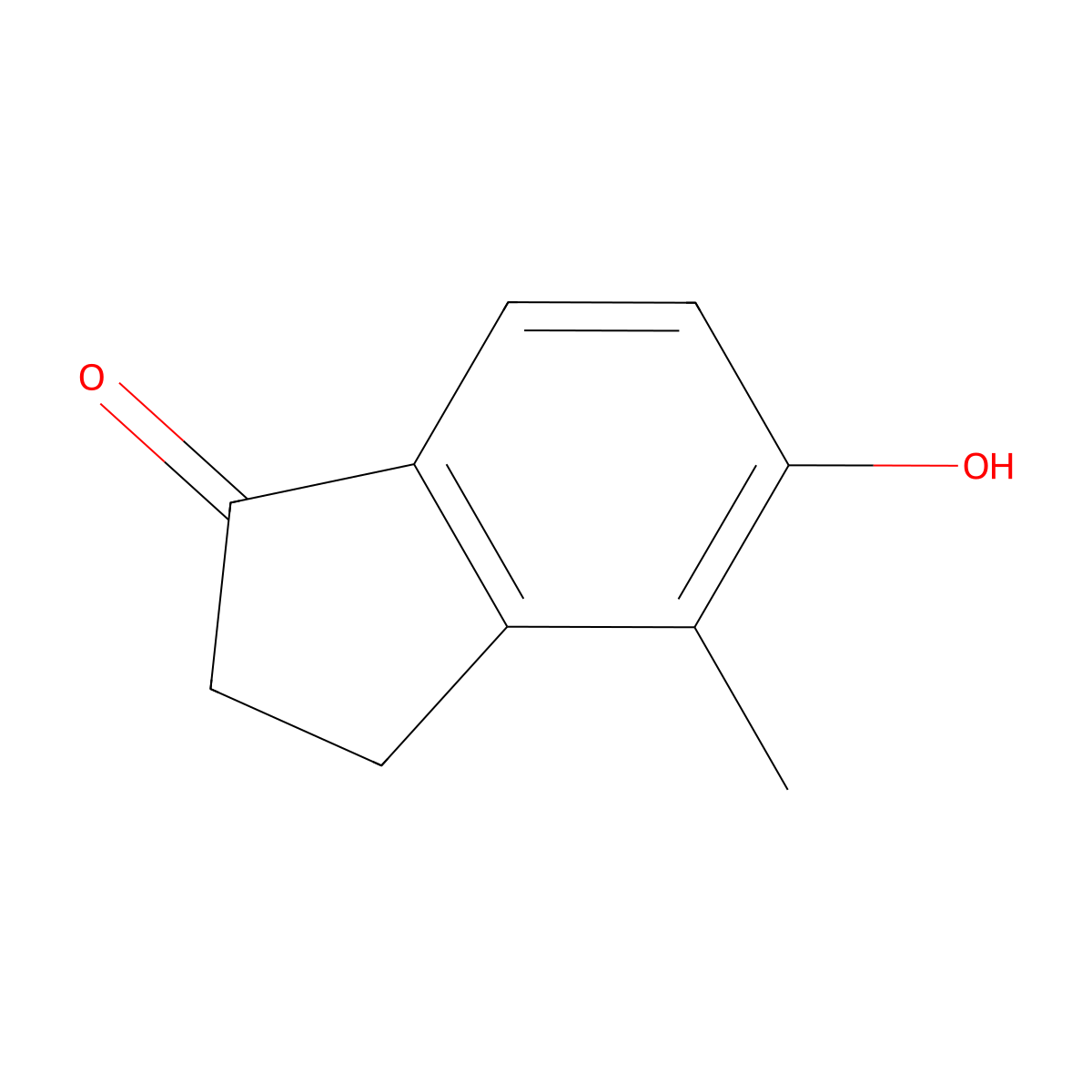 5-Hydroxy-4-methyl-2,3-dihydroinden-1-one molecular structure, CAS 103203-78-7