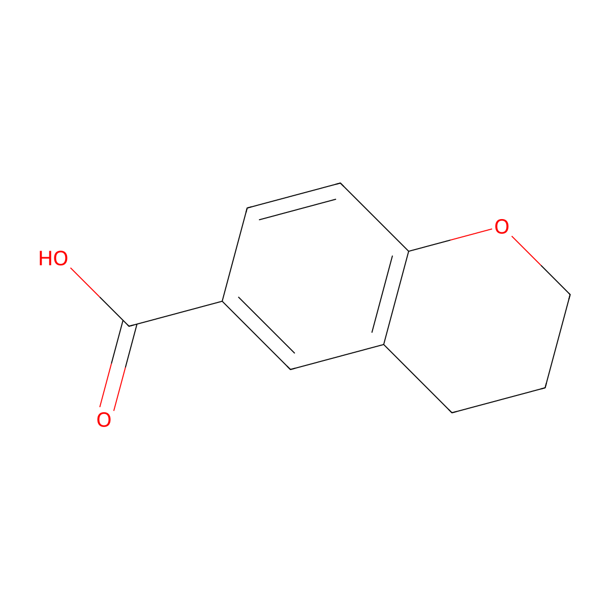 3,4-dihydro-2H-chromene-6-carboxylic acid molecular structure, CAS 103203-84-5