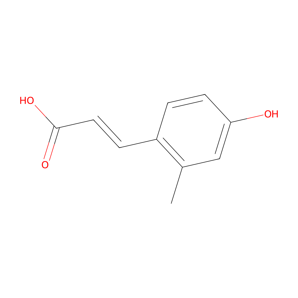 3-(4-Hydroxy-2-methylphenyl)prop-2-enoic acid molecular structure, CAS 103203-88-9