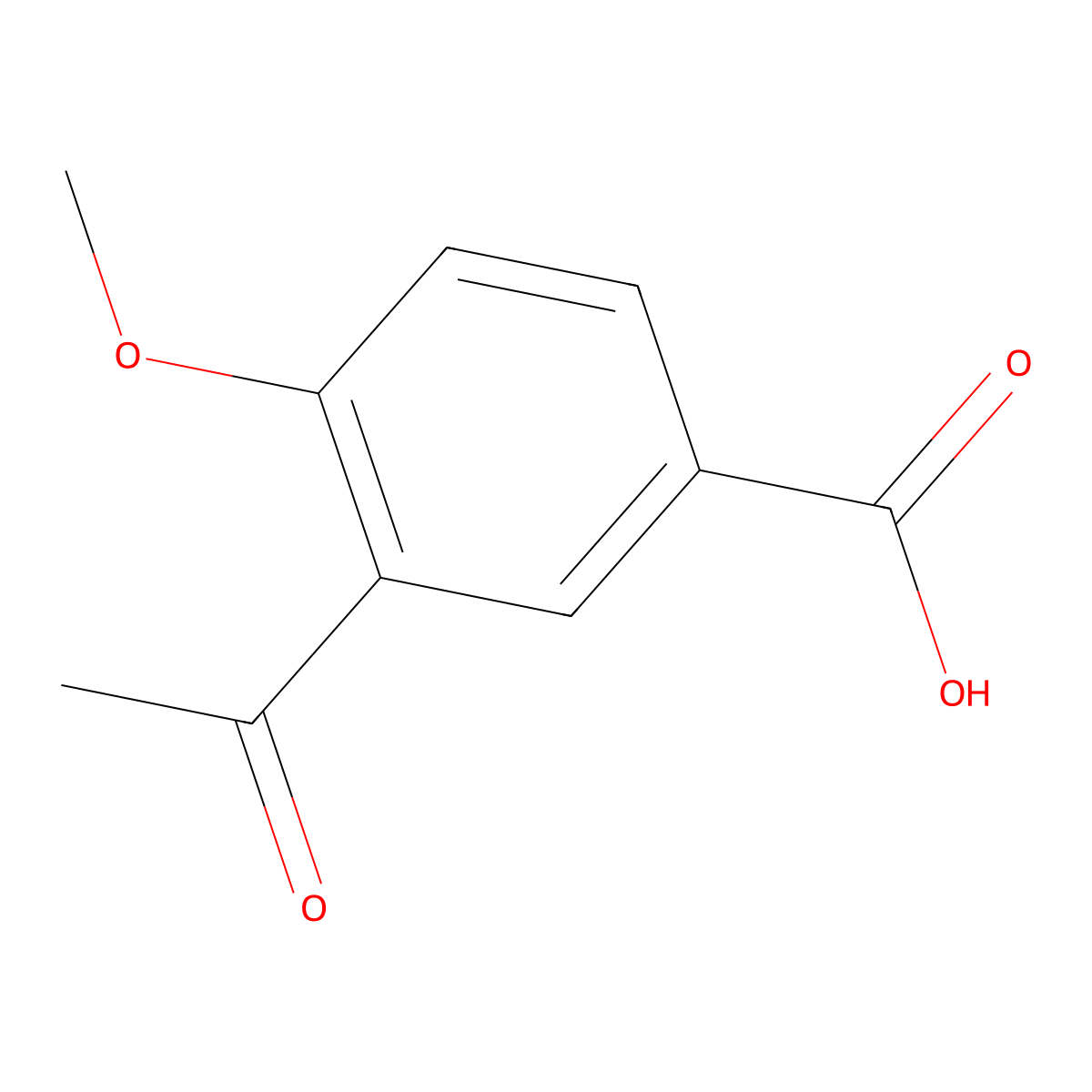 3-Acetyl-4-methoxybenzoic acid molecular structure, CAS 103203-97-0
