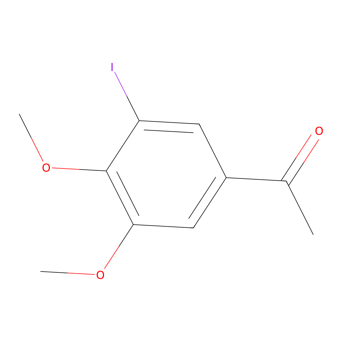 1-(3-Iodo-4,5-dimethoxyphenyl)ethanone molecular structure, CAS 103204-09-7