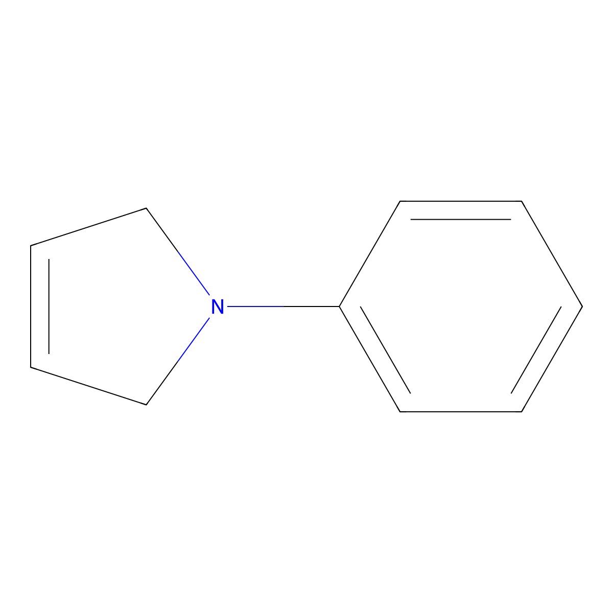 1-Phenyl-2,5-dihydro-1H-pyrrole molecular structure, CAS 103204-12-2