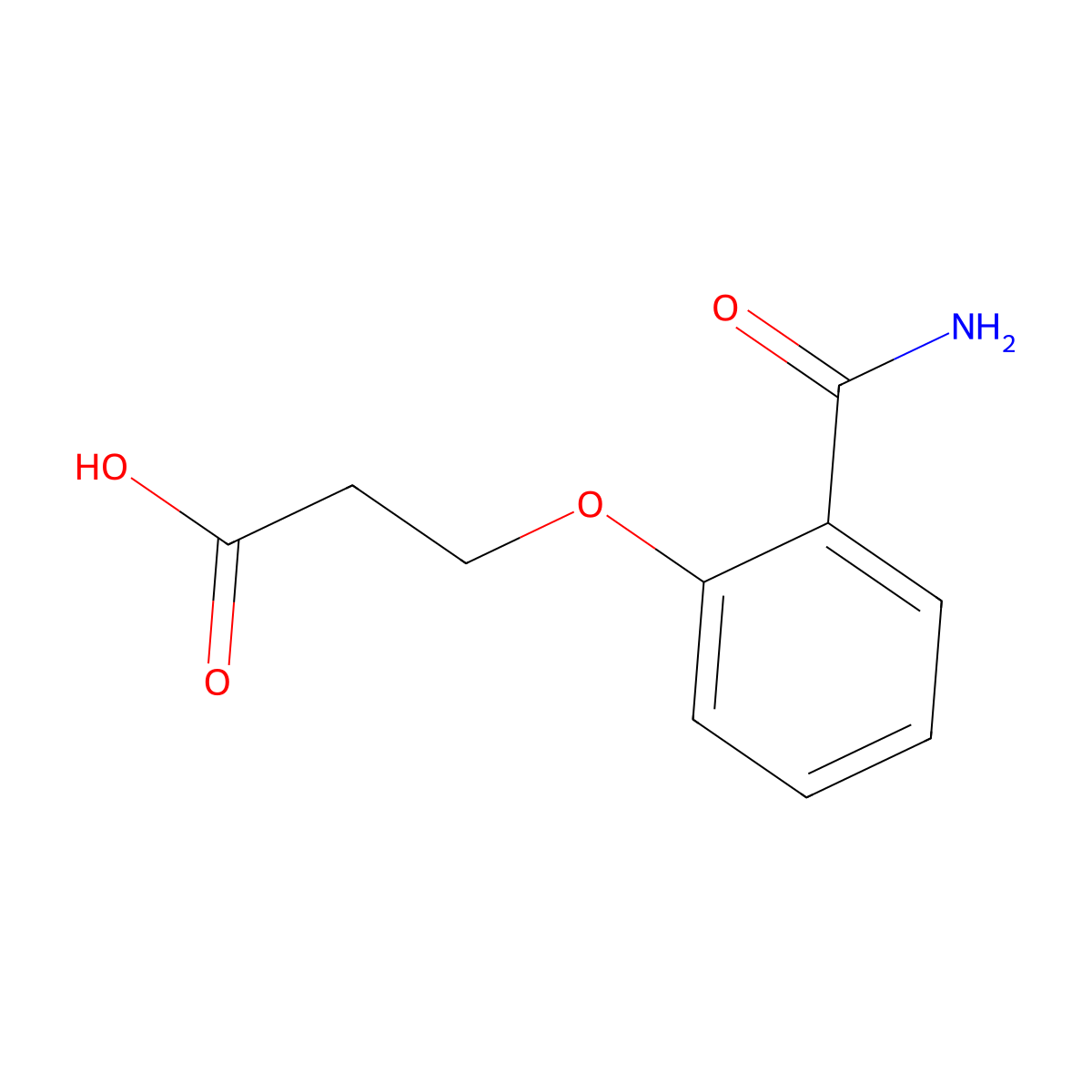 3-(2-Carbamoylphenoxy)propanoic acid molecular structure, CAS 103204-34-8