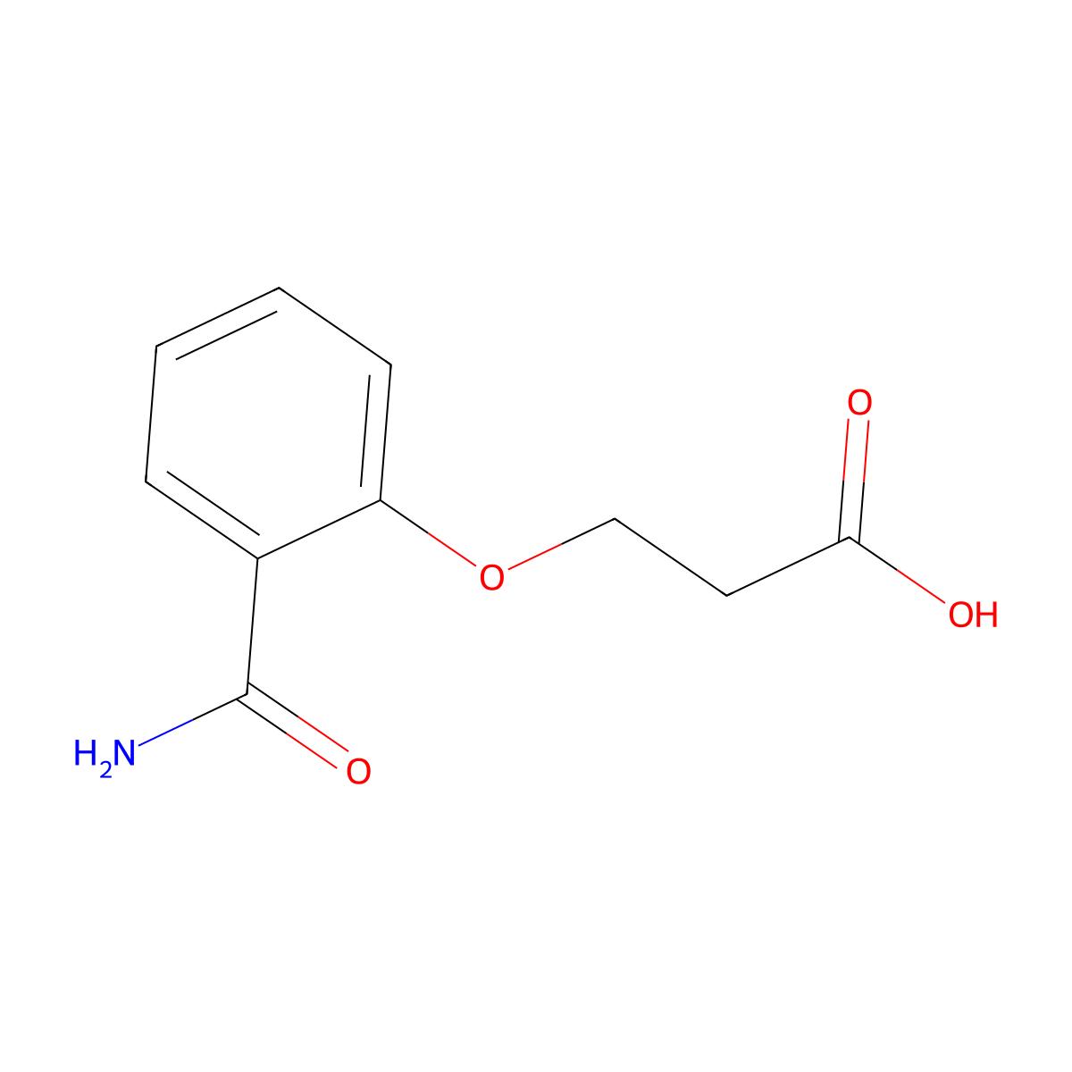 3-(2-Carbamoylphenoxy)propanoic acid molecular structure, CAS 103204-34-8