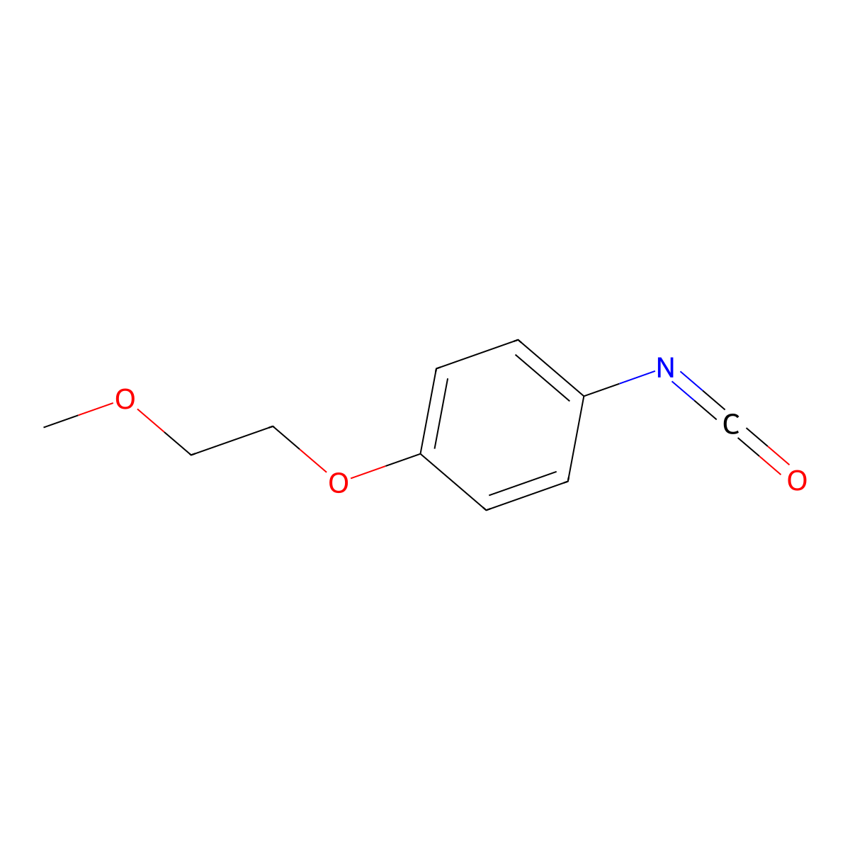 1-Isocyanato-4-(2-methoxyethoxy)benzene molecular structure, CAS 103204-63-3