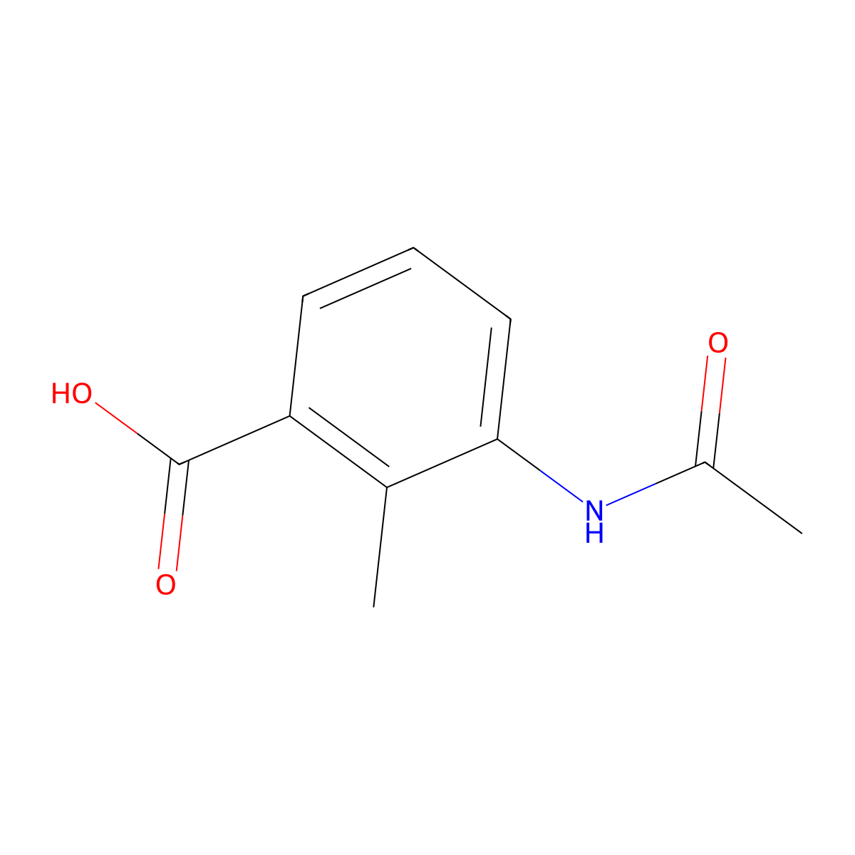 3-(Acetylamino)-2-methylbenzoic acid molecular structure, CAS 103204-68-8