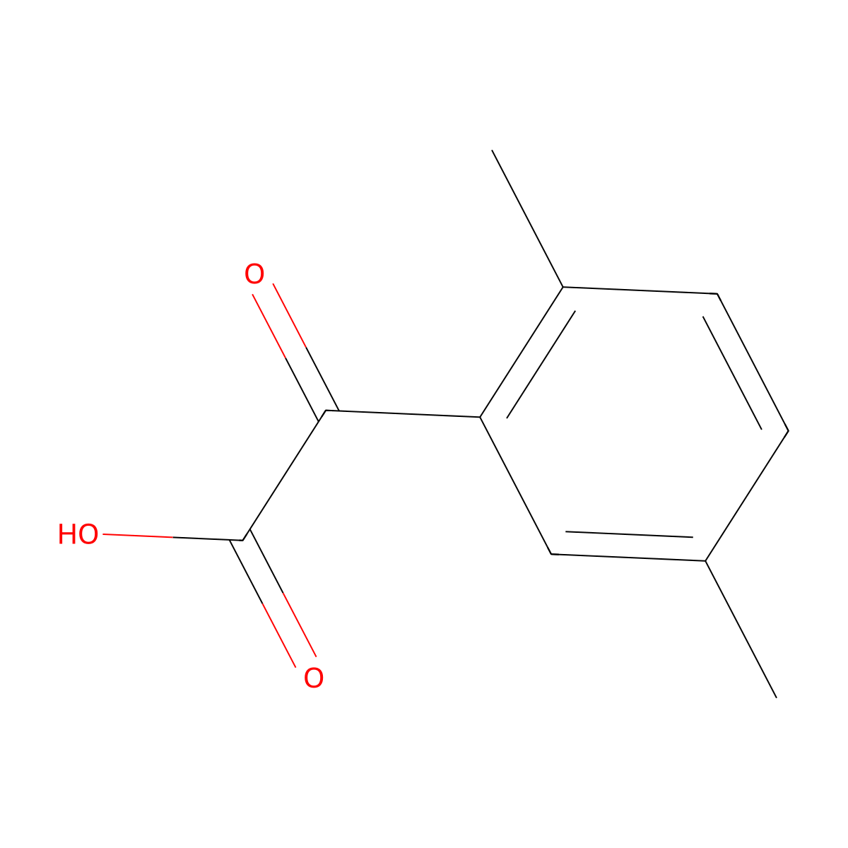 2-(2,5-Dimethylphenyl)-2-oxoacetic acid molecular structure, CAS 103204-83-7