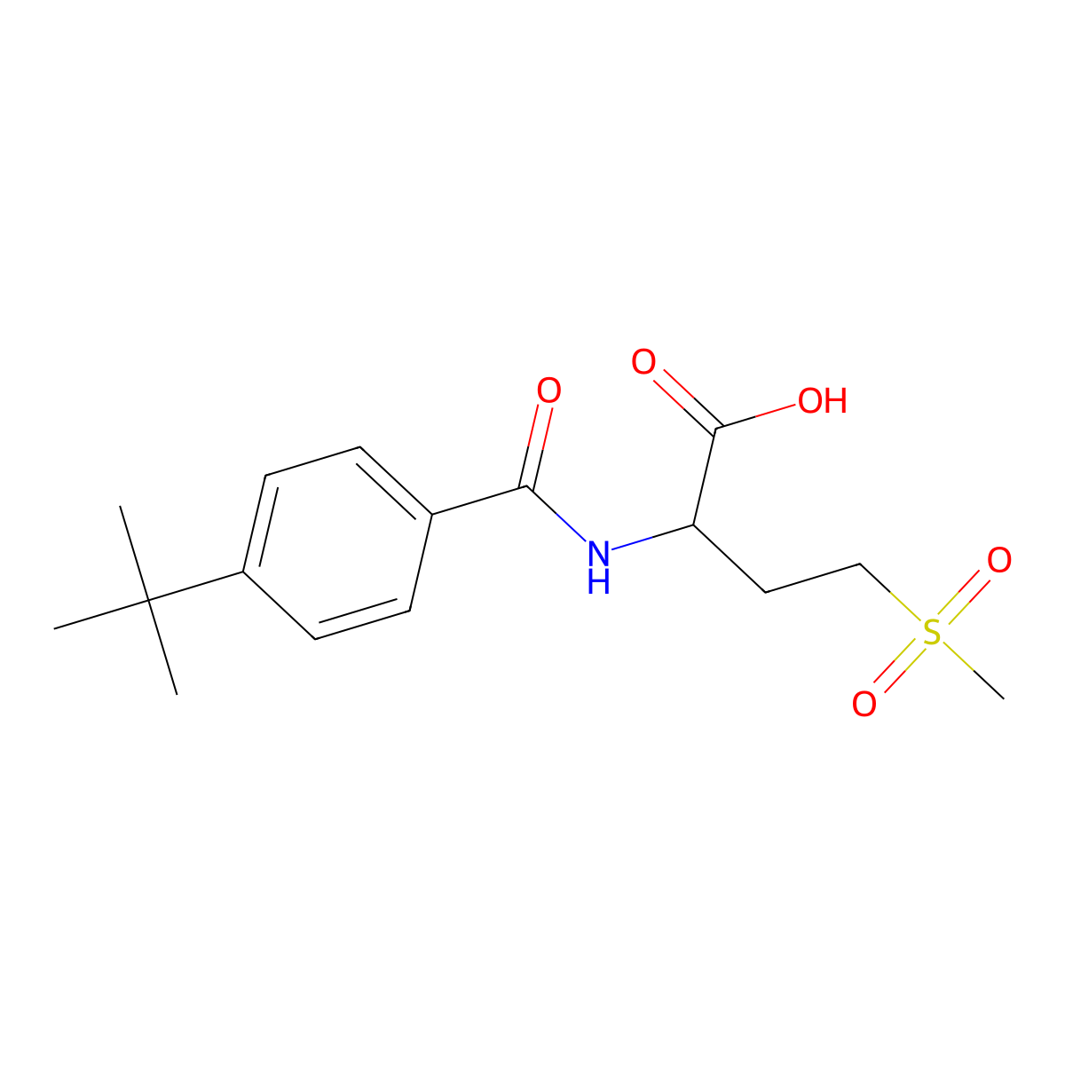 2-[(4-Tert-butylphenyl)formamido]-4-methanesulfonylbutanoic acid molecular structure, CAS 1032040-46-2