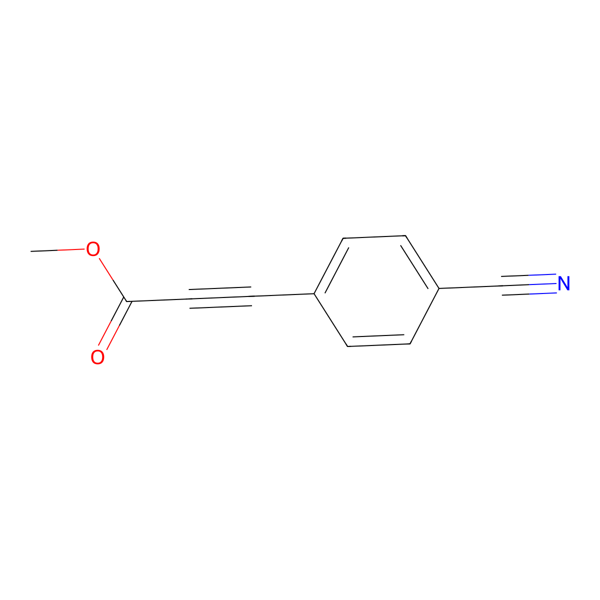 Methyl 3-(4-cyanophenyl)prop-2-ynoate molecular structure, CAS 1032041-58-9