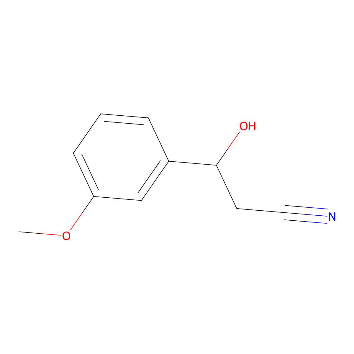 3-Hydroxy-3-(3-methoxyphenyl)propanenitrile molecular structure, CAS 103205-23-8