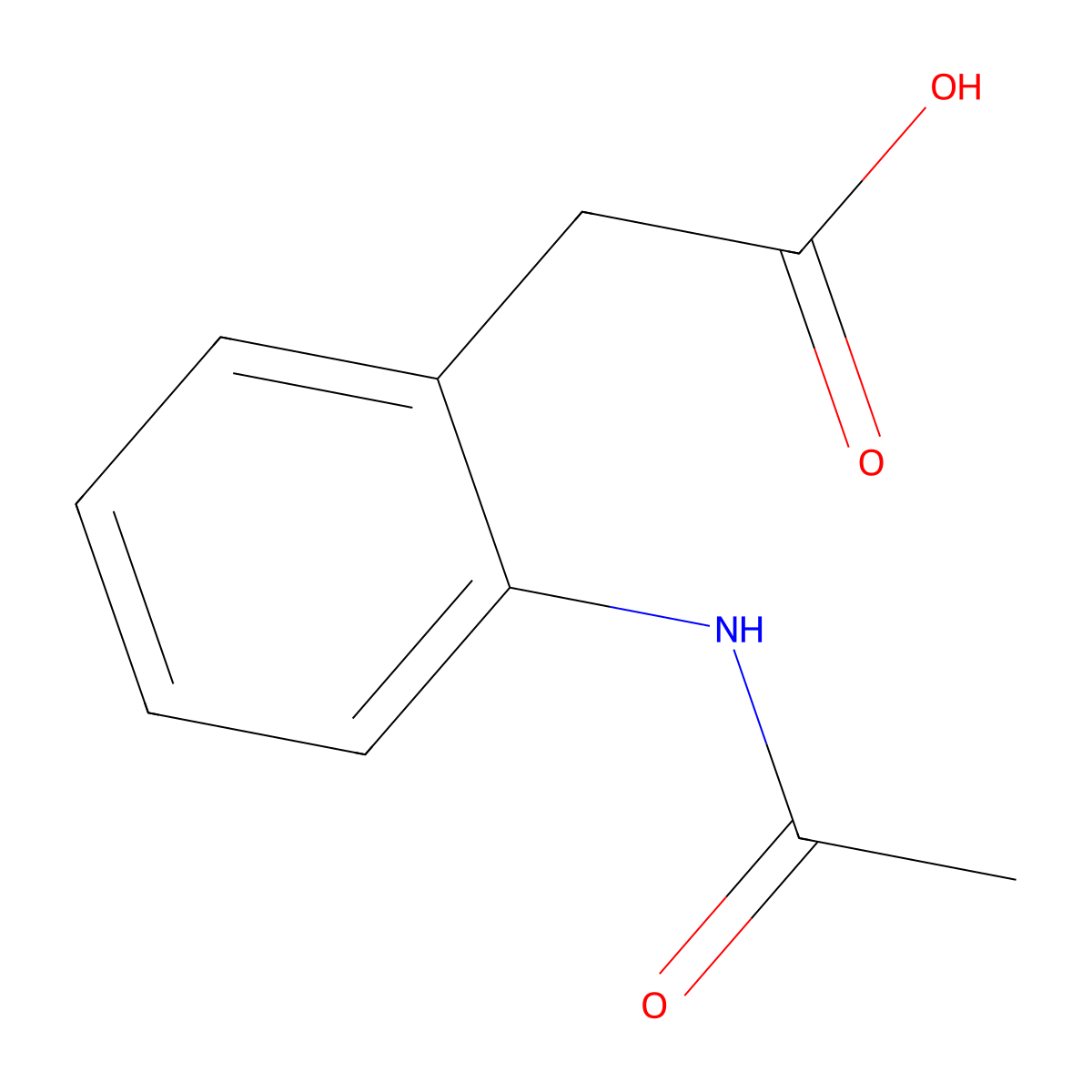 2-(2-Acetamidophenyl)acetic acid molecular structure, CAS 103205-34-1