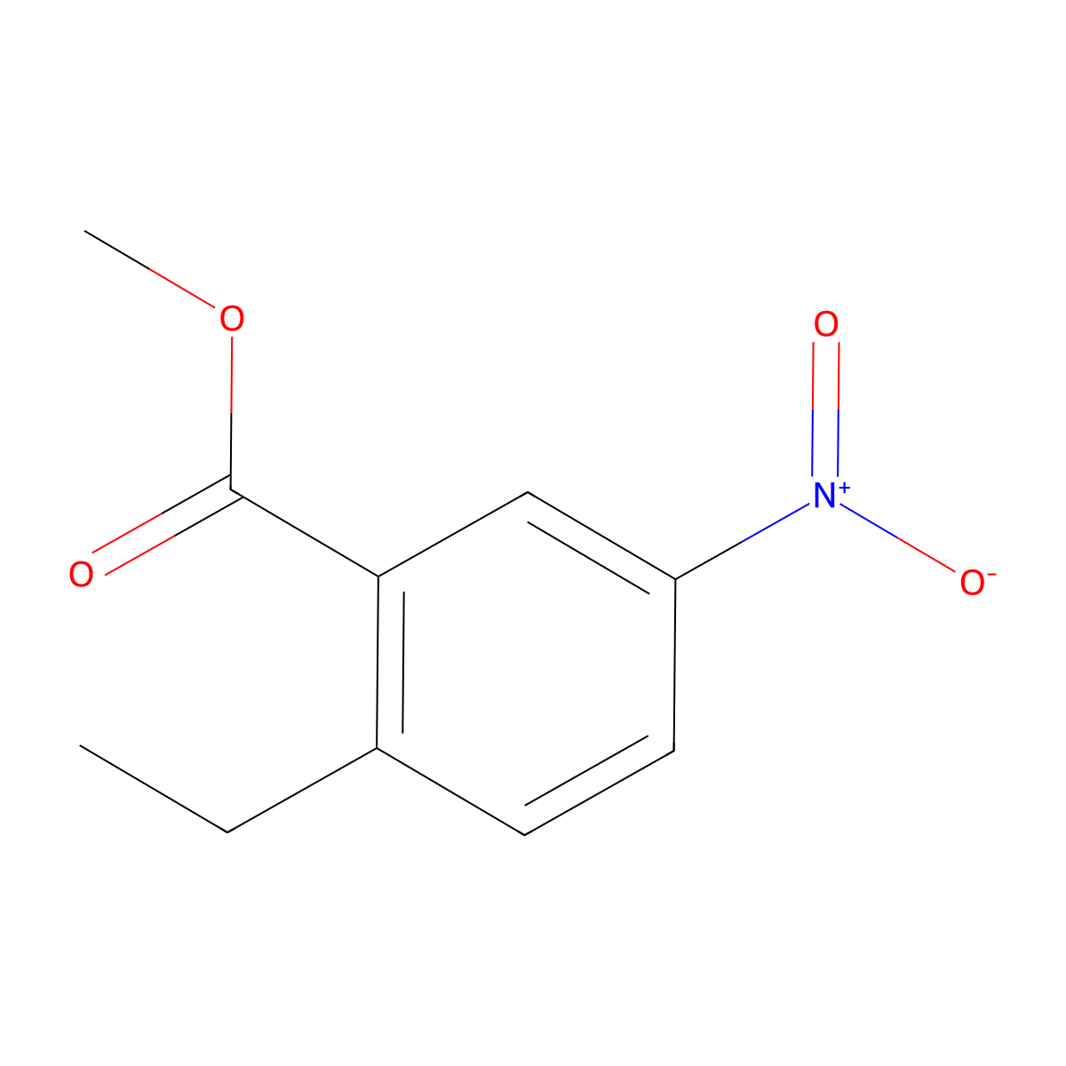 Methyl 2-ethyl-5-nitrobenzoate molecular structure, CAS 103205-48-7