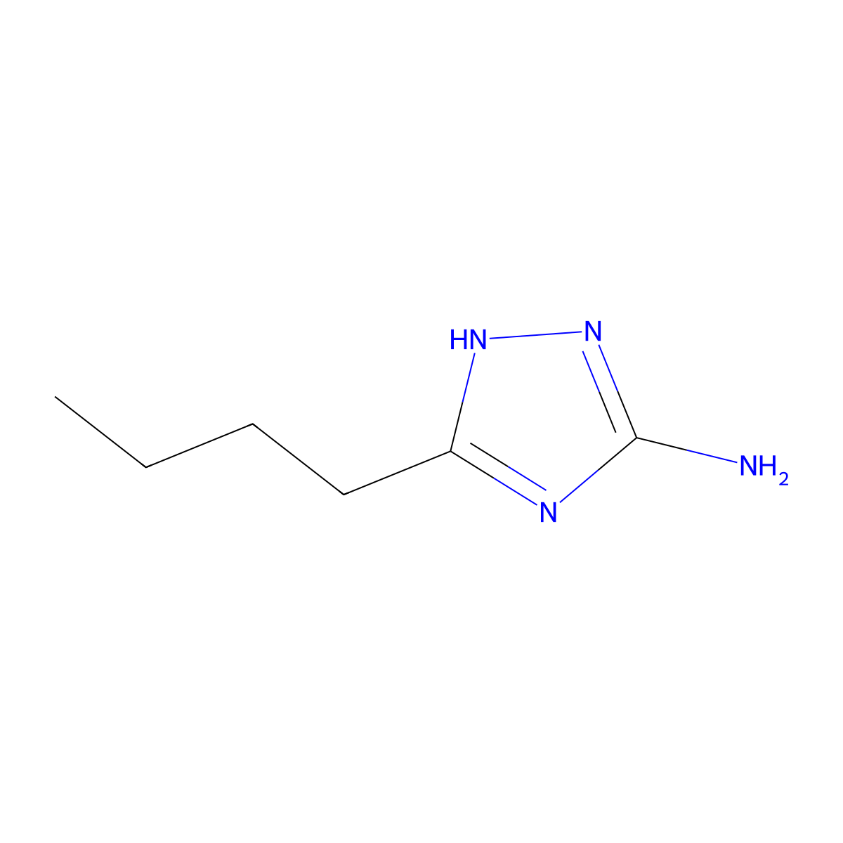 5-butyl-1H-1,2,4-triazol-3-amine molecular structure, CAS 103205-70-5