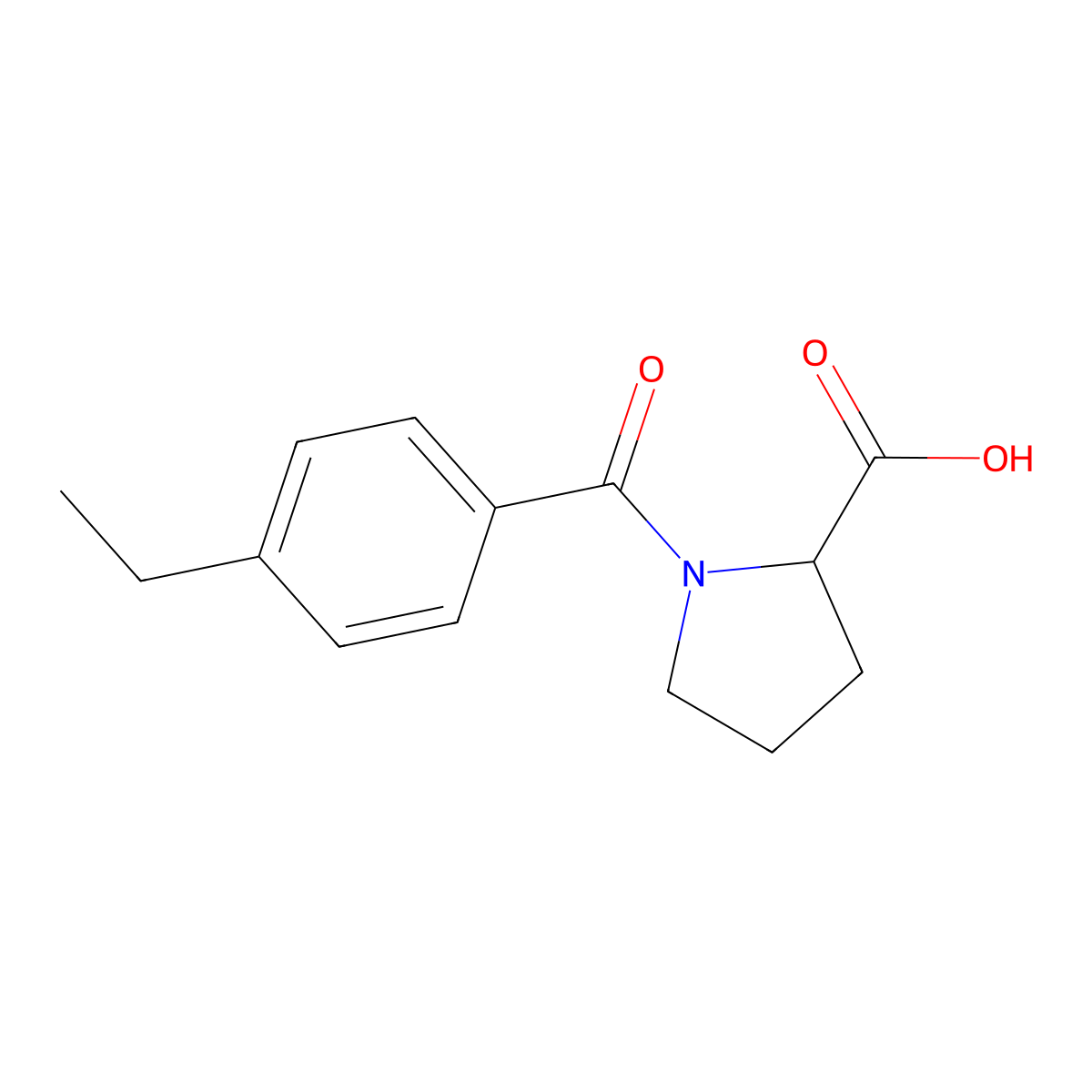 1-(4-Ethylbenzoyl)pyrrolidine-2-carboxylic acid molecular structure, CAS 1032056-89-5