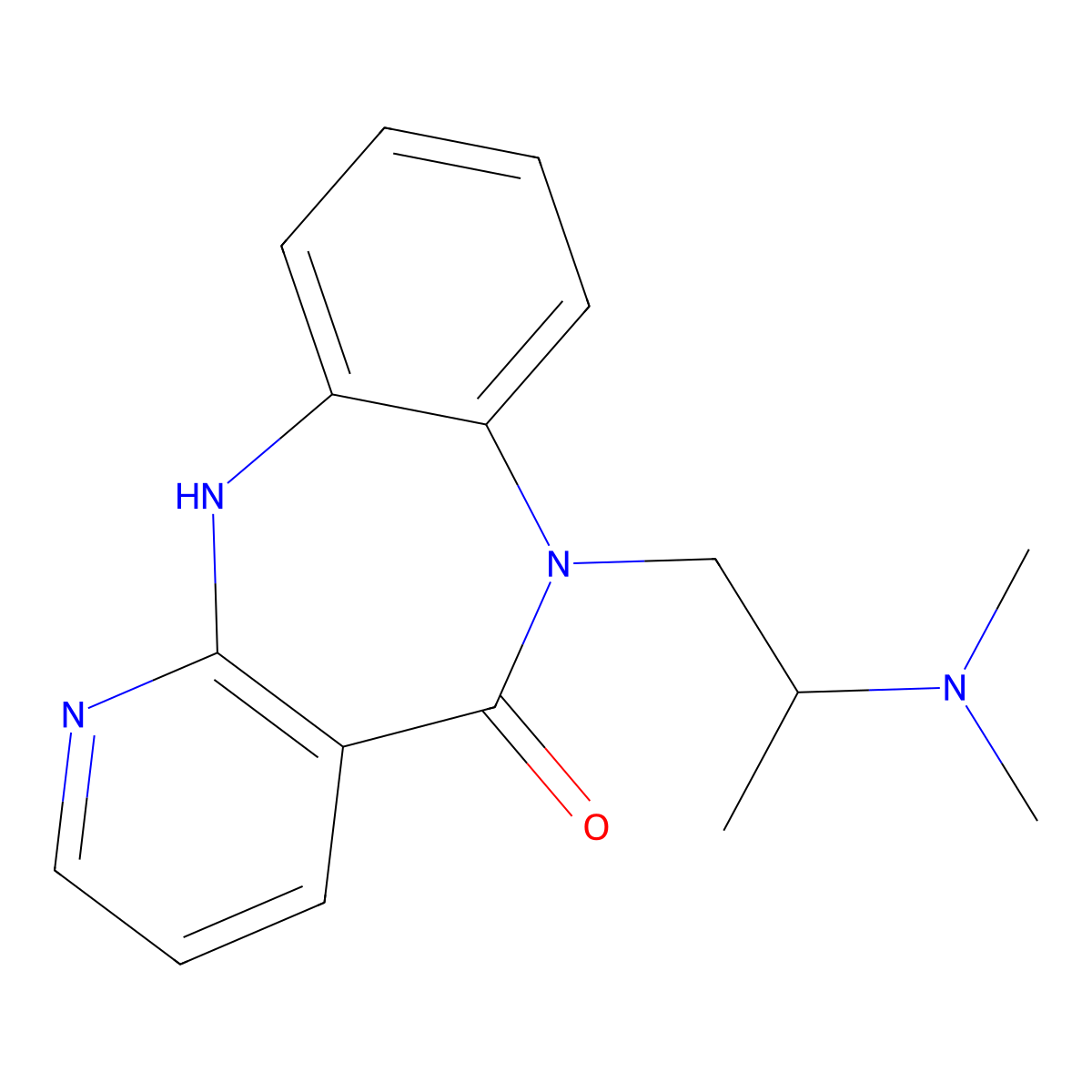 Propizepine molecular structure, CAS 10321-12-7