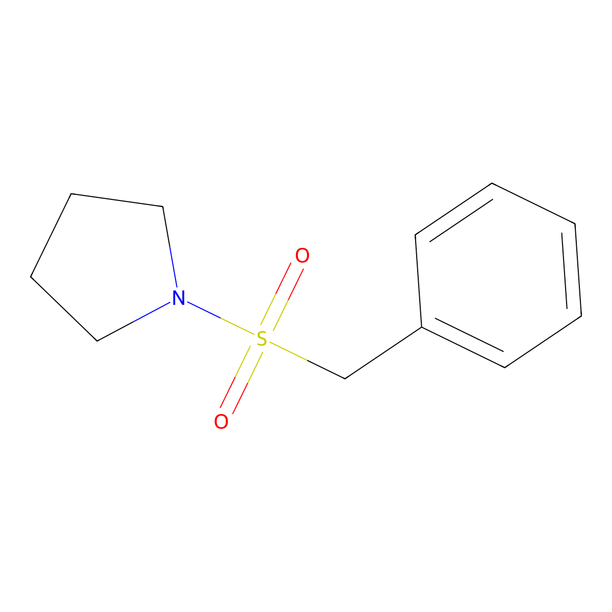 1-Benzylsulfonylpyrrolidine molecular structure, CAS 10321-62-7