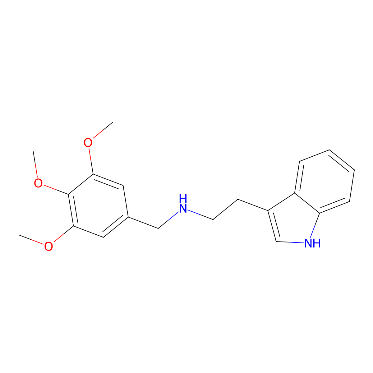 [2-(1H-Indol-3-yl)-ethyl]-(3,4,5-trimethoxy-benzyl)-amine molecular structure, CAS 103211-41-2