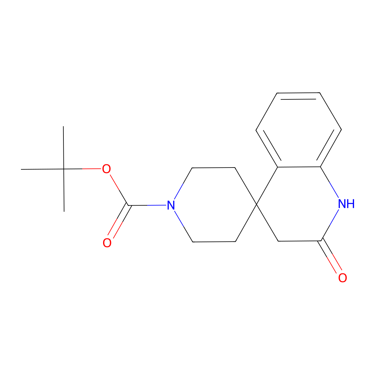 tert-Butyl 2'-oxo-2',3'-dihydro-1'H-spiro[piperidine-4,4'-quinoline]-1-carboxylate molecular structure, CAS 1032143-13-7